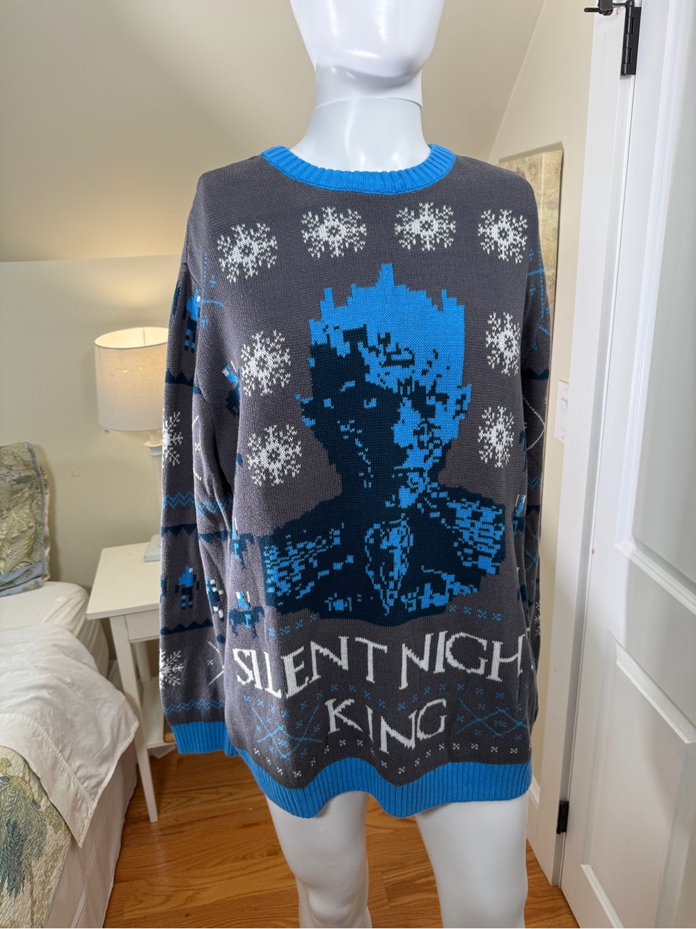 Game of Thrones Silent Night King Ugly Christmas Sweater XL HBO Winter